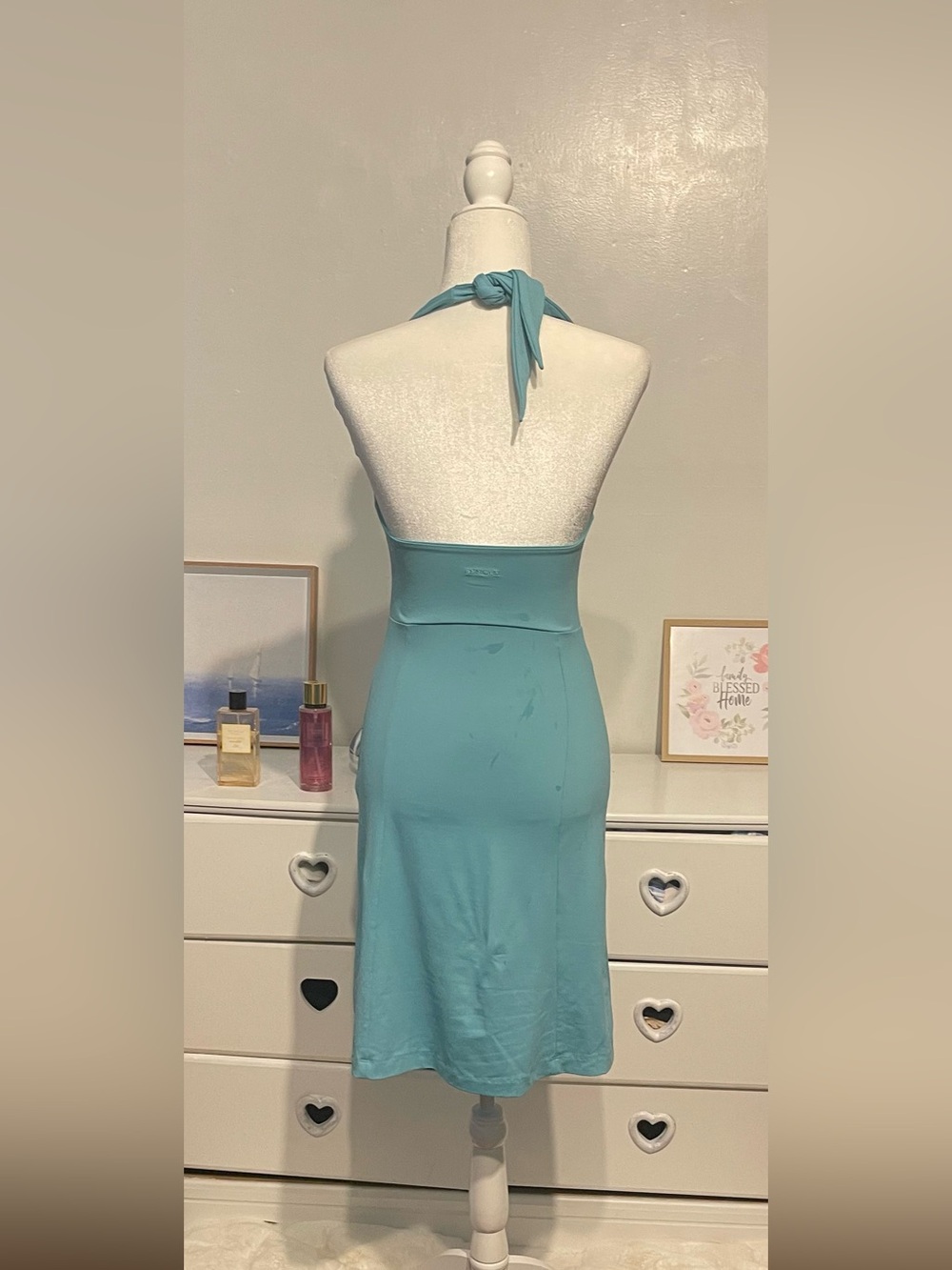 Patagonia women’s activewear Teal Halter Mini Dress XS - Picture 3 of 11